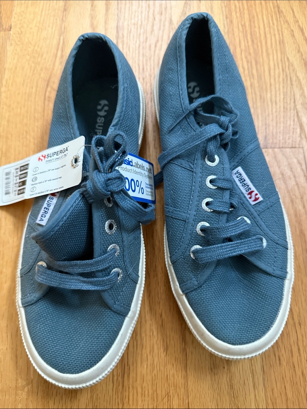 Superga Men’s Canvas Sneakers in Denim Blue